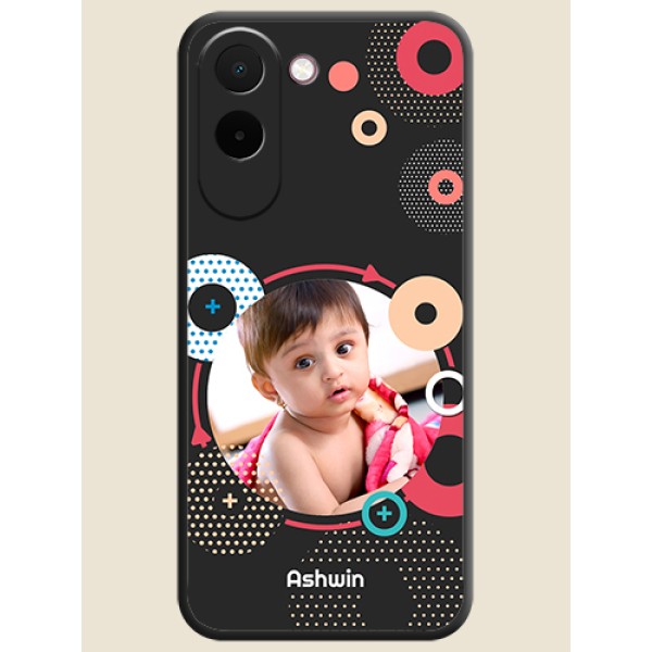 Multicoloured Round Image On Space Black Custom Soft Matte Mobile Back Cover - OnePlus N6x 5G
