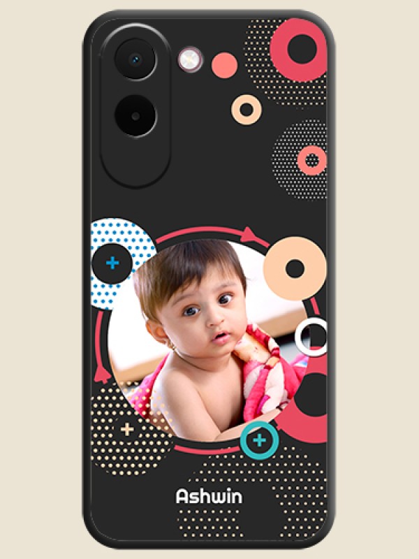 Multicoloured Round Image On Space Black Custom Soft Matte Mobile Back Cover - OnePlus N6x 5G