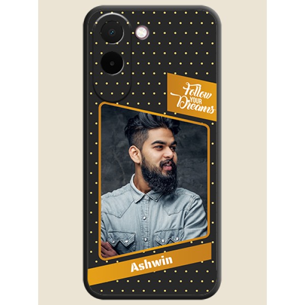 Follow Your Dreams with White Dots On Space Black Custom Soft Matte Mobile Back Cover - OnePlus N6x 5G