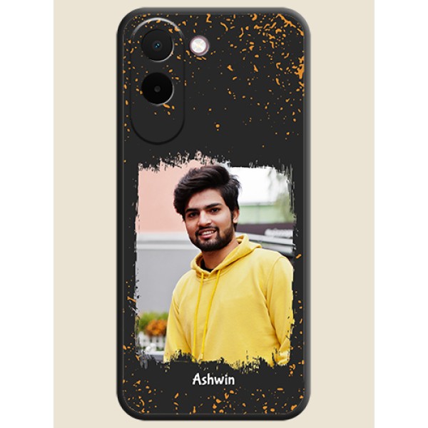 Spray Free Design on Photo On Space Black Custom Soft Matte Mobile Back Cover - OnePlus N6x 5G