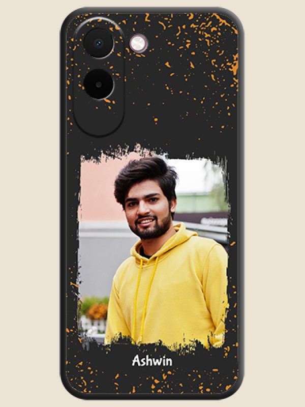 Spray Free Design on Photo On Space Black Custom Soft Matte Mobile Back Cover - OnePlus N6x 5G