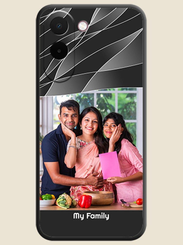Mixed Wave Lines on Photo On Space Black Custom Soft Matte Mobile Back Cover - OnePlus N6x 5G