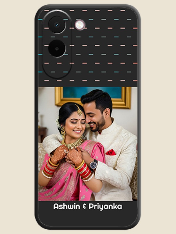 Line Pattern Design with Text On Space Black Custom Soft Matte Mobile Back Cover - OnePlus N6x 5G