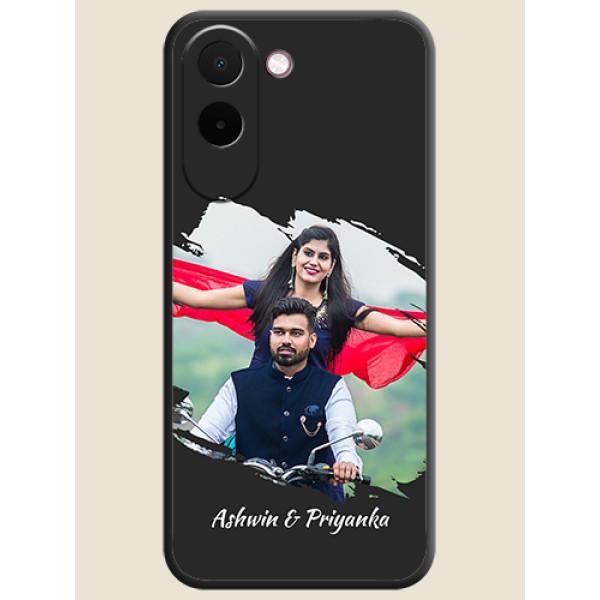 Grunge Brush Strokes on Photo On Space Black Custom Soft Matte Mobile Back Cover - OnePlus N6x 5G Grunge Brush Strokes on Photo On Space Black Custom Soft Matte Mobile Back Cover - OnePlus N6x 5G