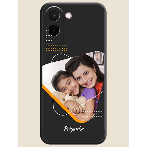 Yellow Triangle on Photo On Space Black Custom Soft Matte Mobile Back Cover - OnePlus N6x 5G Yellow Triangle on Photo On Space Black Custom Soft Matte Mobile Back Cover - OnePlus N6x 5G