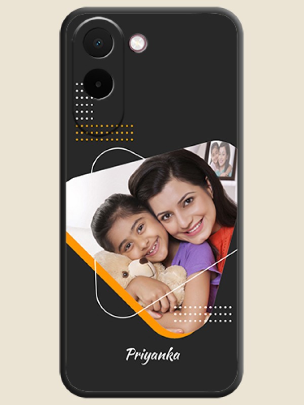 Yellow Triangle on Photo On Space Black Custom Soft Matte Mobile Back Cover - OnePlus N6x 5G