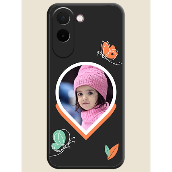 Upload Pic With Simple Butterly Design On Space Black Custom Soft Matte Mobile Back Cover - OnePlus N6x 5G Upload Pic With Simple Butterly Design On Space Black Custom Soft Matte Mobile Back Cover - OnePlus N6x 5G