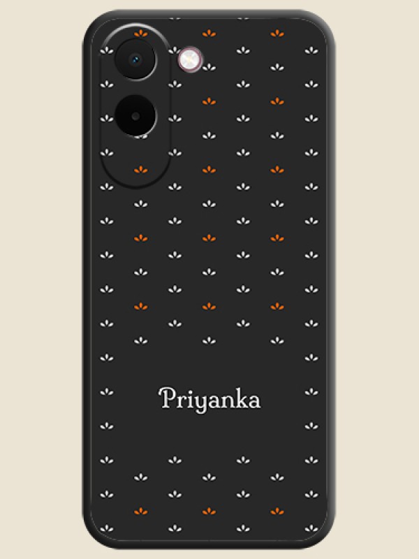 Simple Pattern With Custom Text On Space Black Custom Soft Matte Mobile Back Cover - OnePlus N6x 5G