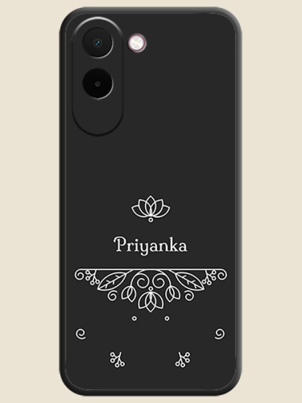 Lotus Garden Custom Text On Space Black Custom Soft Matte Mobile Back Cover - OnePlus N6x 5G