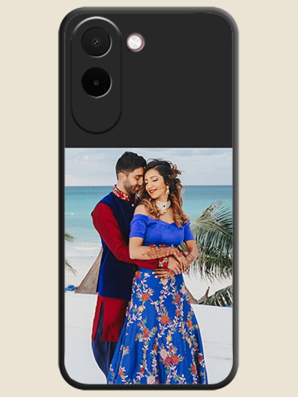 Image Upload With Space Black Color On Custom Soft Matte Mobile Back Cover - OnePlus N6x 5G