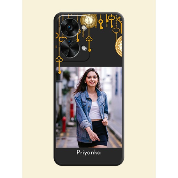 Decorative Design with Text on Space Black Custom Soft Matte Back Cover - OnePlus Nord 2T 5G Decorative Design with Text on Space Black Custom Soft Matte Back Cover - OnePlus Nord 2T 5G