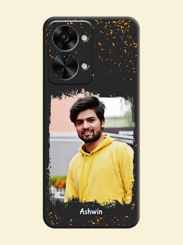 Spray Free Design on Photo on Space Black Soft Matte Phone Cover - OnePlus Nord 2T 5G