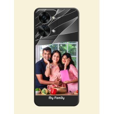 Mixed Wave Lines on Photo on Space Black Soft Matte Mobile Cover - OnePlus Nord 2T 5G