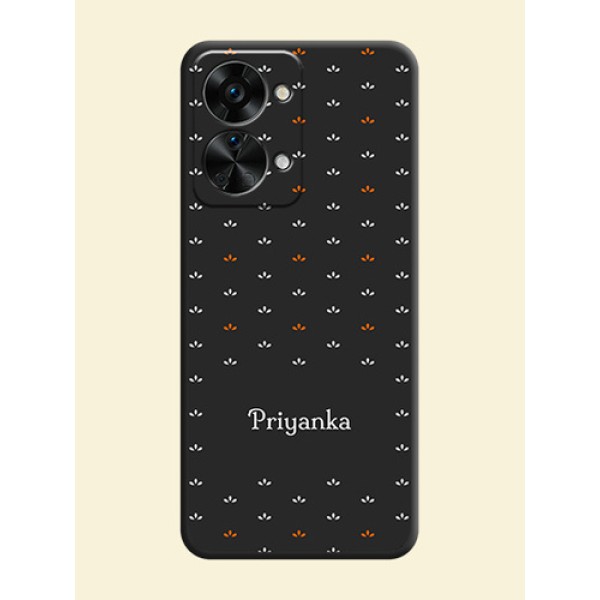 Simple Pattern With Custom Text On Space Black Personalized Soft Matte Phone Covers -Oneplus Nord 2T 5G Simple Pattern With Custom Text On Space Black Personalized Soft Matte Phone Covers -Oneplus Nord 2T 5G
