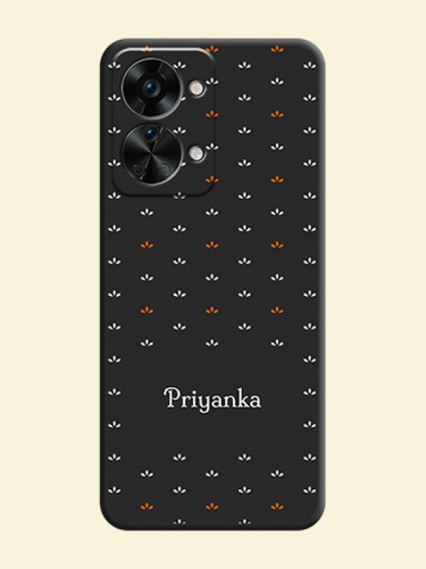 Simple Pattern With Custom Text On Space Black Personalized Soft Matte Phone Covers -Oneplus Nord 2T 5G