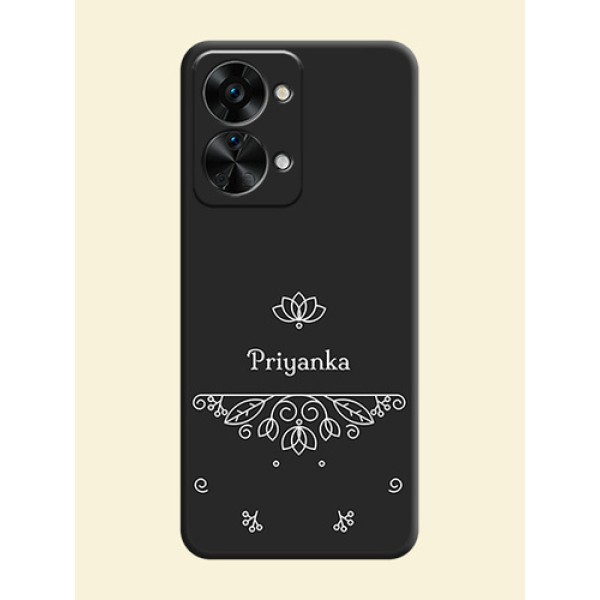Lotus Garden Custom Text On Space Black Personalized Soft Matte Phone Covers -Oneplus Nord 2T 5G Lotus Garden Custom Text On Space Black Personalized Soft Matte Phone Covers -Oneplus Nord 2T 5G