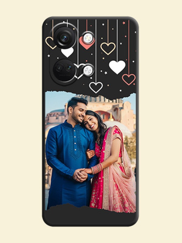 Love Hangings with Splash Wave Picture on Space Black Custom Soft Matte Phone Back Cover - OnePlus Nord 3 5G