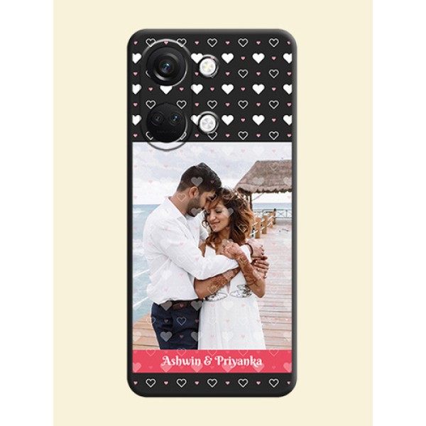White Color Love Symbols with Text Design - Photo on Space Black Soft Matte Phone Cover - OnePlus Nord 3 5G White Color Love Symbols with Text Design - Photo on Space Black Soft Matte Phone Cover - OnePlus Nord 3 5G