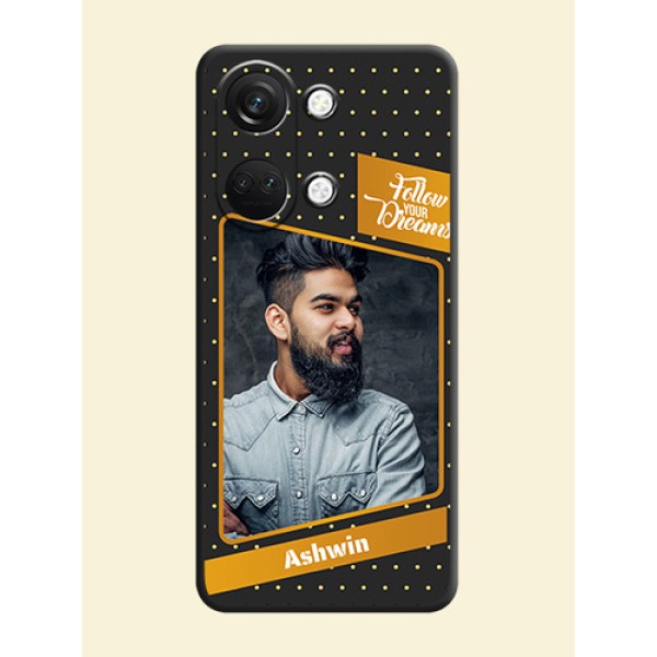 Follow Your Dreams with White Dots on Space Black Custom Soft Matte Phone Cases - OnePlus Nord 3 5G Follow Your Dreams with White Dots on Space Black Custom Soft Matte Phone Cases - OnePlus Nord 3 5G