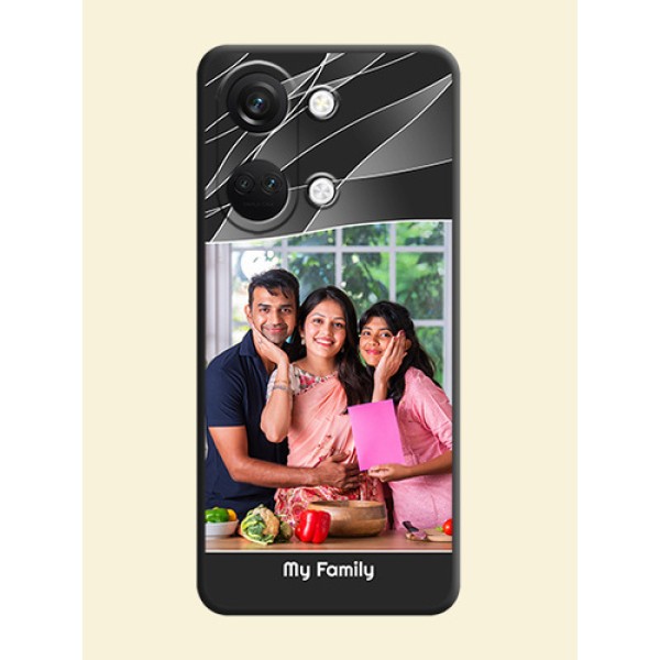 Mixed Wave Lines - Photo on Space Black Soft Matte Mobile Cover - OnePlus Nord 3 5G Mixed Wave Lines - Photo on Space Black Soft Matte Mobile Cover - OnePlus Nord 3 5G