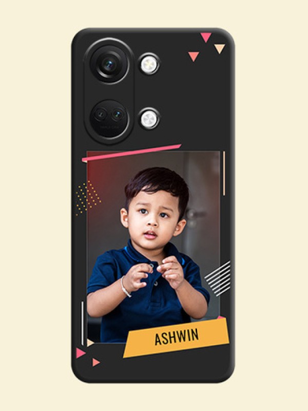 Photo Frame with Triangle Small Dots - Photo on Space Black Soft Matte Back Cover - OnePlus Nord 3 5G