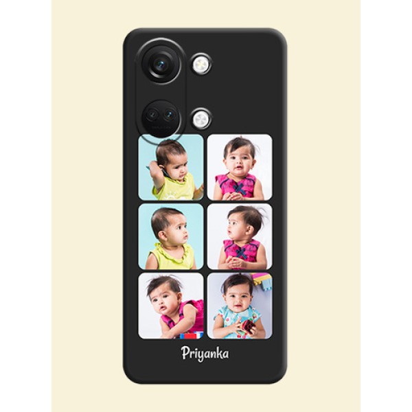 Floral Art with 6 Image Holder - Photo on Space Black Soft Matte Mobile Case - OnePlus Nord 3 5G Floral Art with 6 Image Holder - Photo on Space Black Soft Matte Mobile Case - OnePlus Nord 3 5G