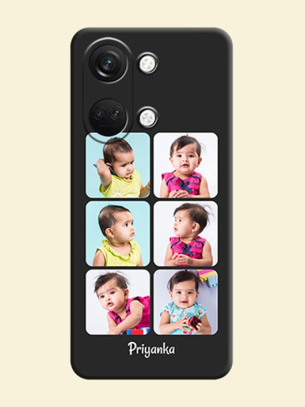 Floral Art with 6 Image Holder - Photo on Space Black Soft Matte Mobile Case - OnePlus Nord 3 5G