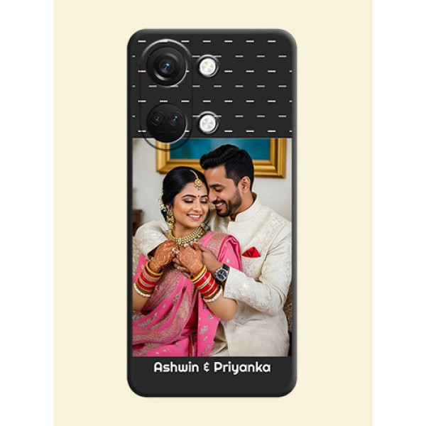 Line Pattern Design with Text on Space Black Custom Soft Matte Phone Back Cover - OnePlus Nord 3 5G Line Pattern Design with Text on Space Black Custom Soft Matte Phone Back Cover - OnePlus Nord 3 5G