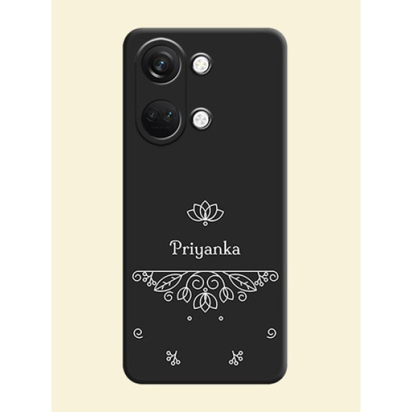 Lotus Garden Custom Text On Space Black Personalized Soft Matte Phone Covers - OnePlus Nord 3 5G Lotus Garden Custom Text On Space Black Personalized Soft Matte Phone Covers - OnePlus Nord 3 5G
