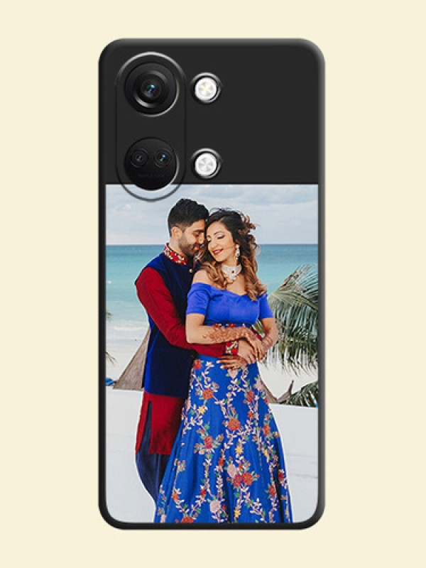 Image Upload With Space Black Color On Custom Soft Matte Mobile Back Cover - OnePlus Nord 3 5G