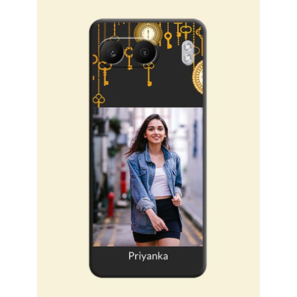 Decorative Design with Text On Space Black Custom Soft Matte Mobile Back Cover - Nord 4 5G Decorative Design with Text On Space Black Custom Soft Matte Mobile Back Cover - Nord 4 5G