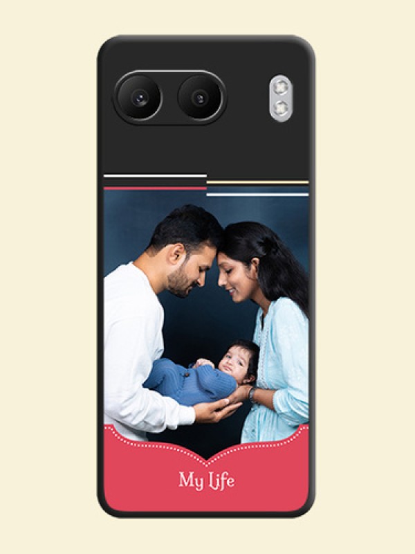 Classic Plain Design with Name On Space Black Custom Soft Matte Mobile Back Cover - Nord 4 5G