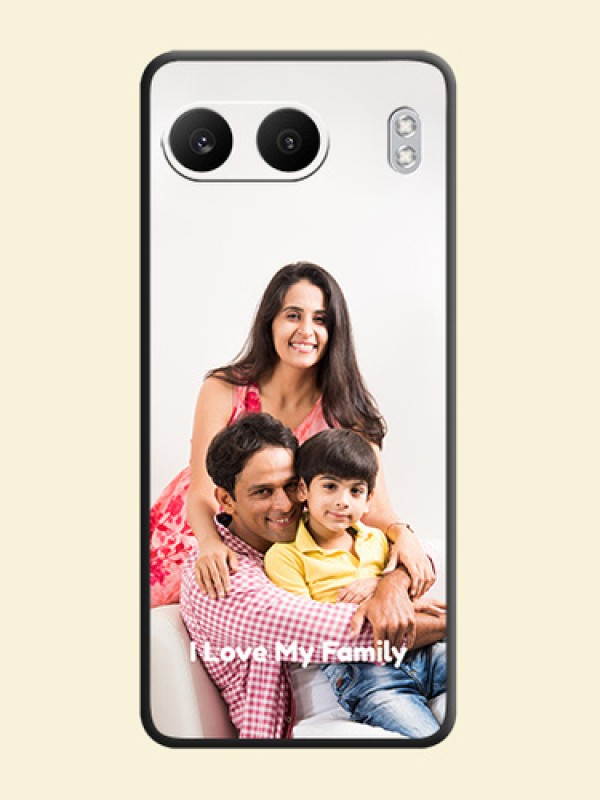 Full Single Pic Upload With Text On Space Black Custom Soft Matte Mobile Back Cover - Nord 4 5G