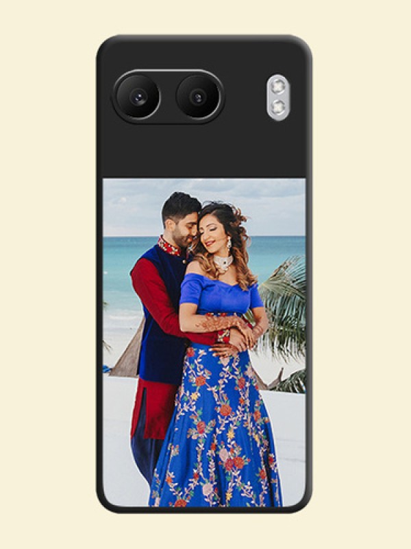 Image Upload With Space Black Color On Custom Soft Matte Mobile Back Cover - OnePlus Nord 4 5G