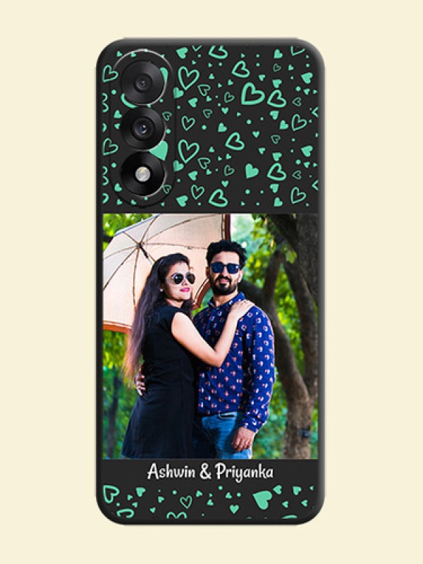 Sea Green Indefinite Love Pattern on Photo On Space Black Custom Soft Matte Mobile Back Cover - OnePlus Nord 5 5G