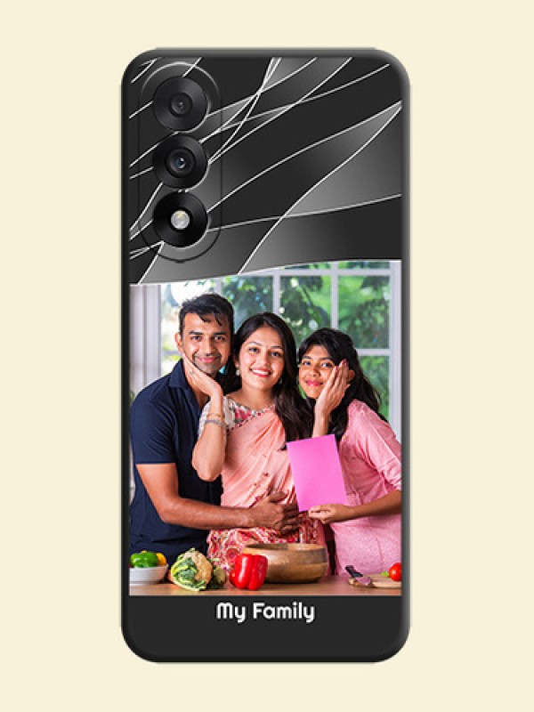Mixed Wave Lines on Photo On Space Black Custom Soft Matte Mobile Back Cover - OnePlus Nord 5 5G