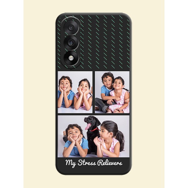 Cross Dotted Pattern with 2 Image Holder On Space Black Custom Soft Matte Mobile Back Cover - OnePlus Nord 5 5G Cross Dotted Pattern with 2 Image Holder On Space Black Custom Soft Matte Mobile Back Cover - OnePlus Nord 5 5G