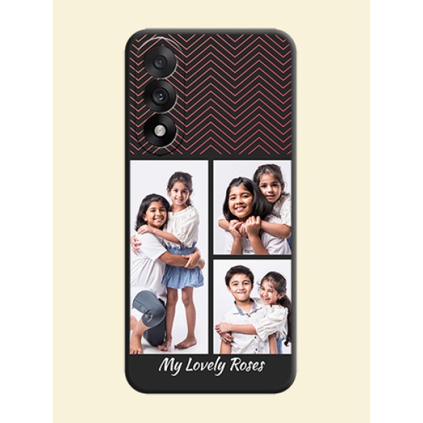 Wave Pattern with 3 Image Holder On Space Black Custom Soft Matte Mobile Back Cover - OnePlus Nord 5 5G Wave Pattern with 3 Image Holder On Space Black Custom Soft Matte Mobile Back Cover - OnePlus Nord 5 5G