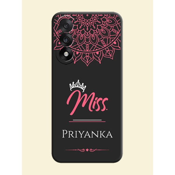 Mrs Name with Floral Design On Space Black Custom Soft Matte Mobile Back Cover - OnePlus Nord 5 5G Mrs Name with Floral Design On Space Black Custom Soft Matte Mobile Back Cover - OnePlus Nord 5 5G