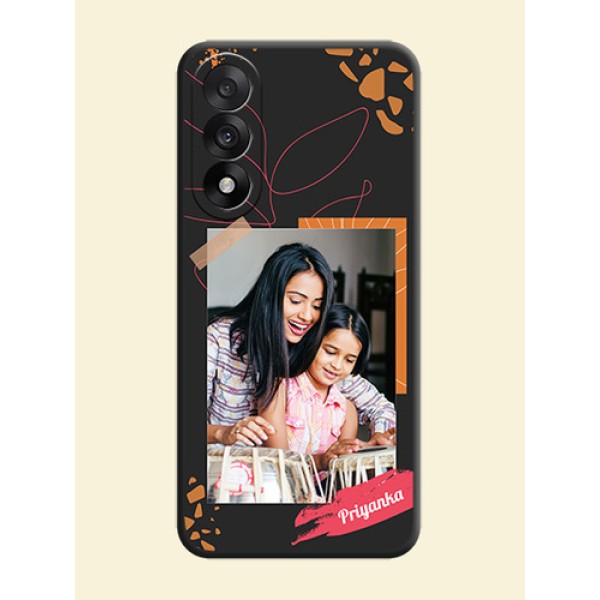 Orange Photo Frame On Space Black Custom Soft Matte Mobile Back Cover - OnePlus Nord 5 5G Orange Photo Frame On Space Black Custom Soft Matte Mobile Back Cover - OnePlus Nord 5 5G
