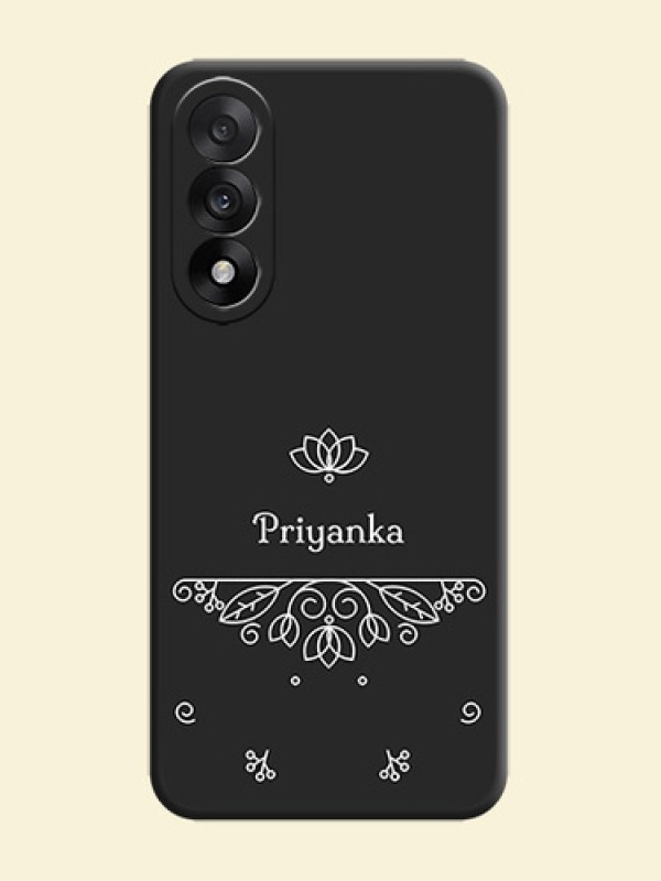 Lotus Garden Custom Text On Space Black Custom Soft Matte Mobile Back Cover - OnePlus Nord 5 5G
