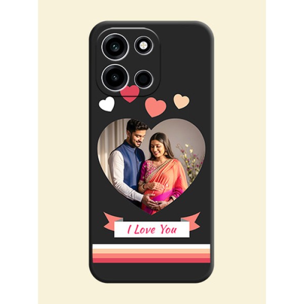 Love Shaped Photo with Colorful Stripes On Space Black Custom Soft Matte Mobile Back Cover - OnePlus Nord 6 5G Love Shaped Photo with Colorful Stripes On Space Black Custom Soft Matte Mobile Back Cover - OnePlus Nord 6 5G