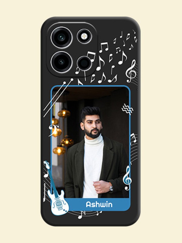Musical Theme Design with Text on Photo On Space Black Custom Soft Matte Mobile Back Cover - OnePlus Nord 6 5G