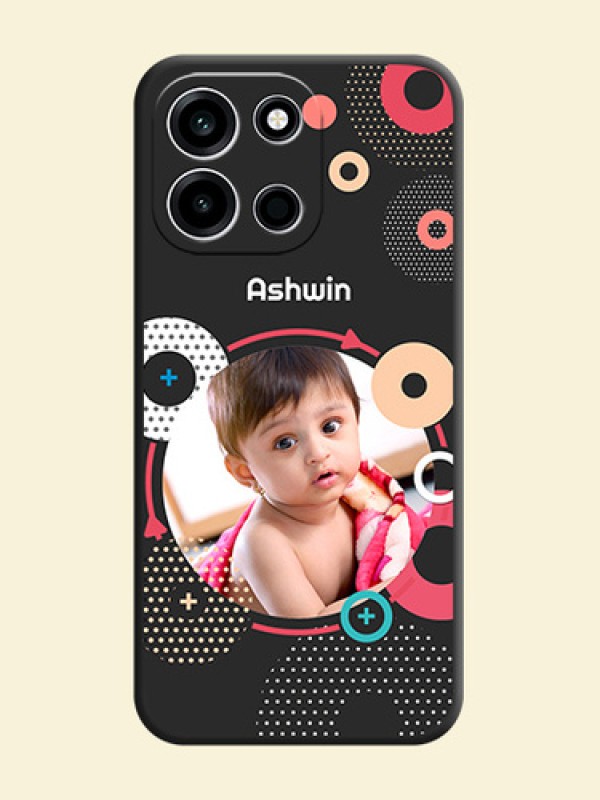 Multicoloured Round Image On Space Black Custom Soft Matte Mobile Back Cover - OnePlus Nord 6 5G