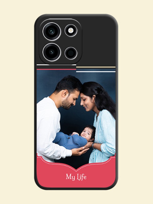 Classic Plain Design with Name On Space Black Custom Soft Matte Mobile Back Cover - OnePlus Nord 6 5G