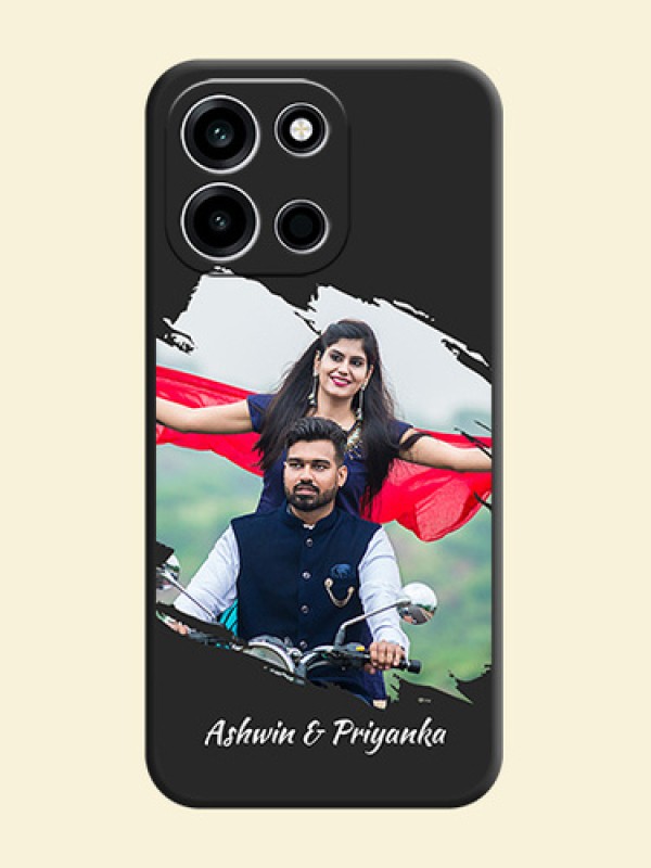 Grunge Brush Strokes on Photo On Space Black Custom Soft Matte Mobile Back Cover - OnePlus Nord 6 5G