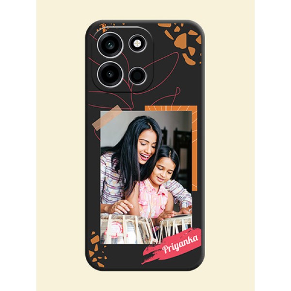 Orange Photo Frame On Space Black Custom Soft Matte Mobile Back Cover - OnePlus Nord 6 5G Orange Photo Frame On Space Black Custom Soft Matte Mobile Back Cover - OnePlus Nord 6 5G