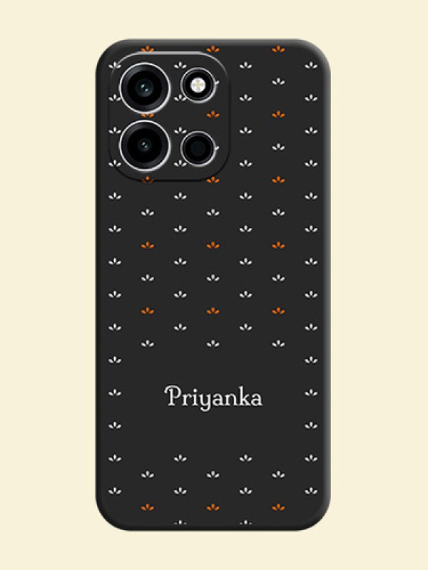 Simple Pattern With Custom Text On Space Black Custom Soft Matte Mobile Back Cover - OnePlus Nord 6 5G