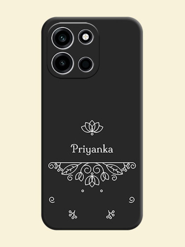 Lotus Garden Custom Text On Space Black Custom Soft Matte Mobile Back Cover - OnePlus Nord 6 5G