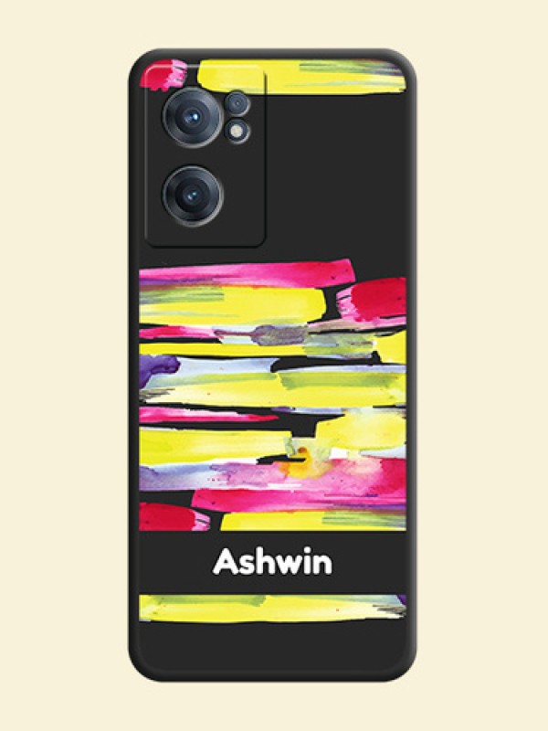 Brush Coloured on Space Black Personalized Soft Matte Phone Covers - OnePlus Nord CE 2 5G